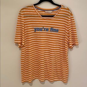 Tory Burch “you’re fine” linen tee shirt (size XL)